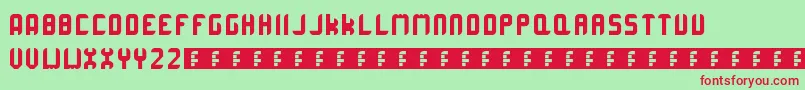Corruptarounded Font – Red Fonts on Green Background