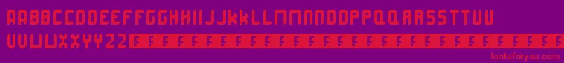 Corruptarounded Font – Red Fonts on Purple Background