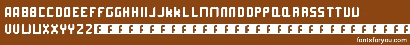 Corruptarounded Font – White Fonts on Brown Background
