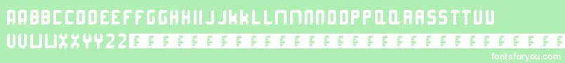 Corruptarounded Font – White Fonts on Green Background