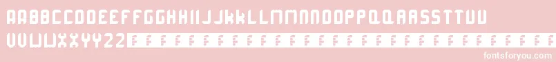 フォントCorruptarounded – ピンクの背景に白い文字