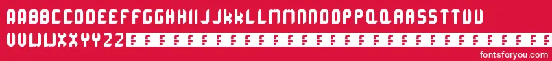 Corruptarounded Font – White Fonts on Red Background