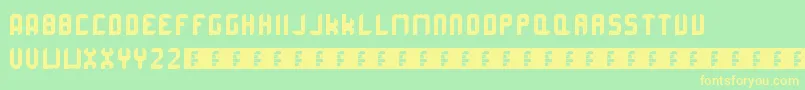 Corruptarounded Font – Yellow Fonts on Green Background