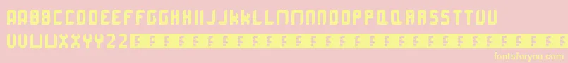 Corruptarounded Font – Yellow Fonts on Pink Background