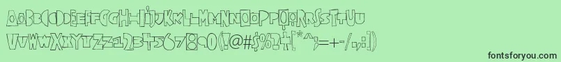 fuente Corianderstd – Fuentes Negras Sobre Fondo Verde