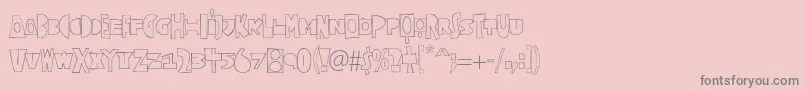 Corianderstd Font – Gray Fonts on Pink Background