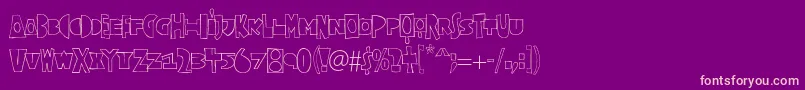 Corianderstd Font – Pink Fonts on Purple Background
