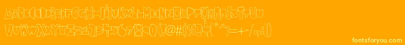 Corianderstd Font – Yellow Fonts on Orange Background