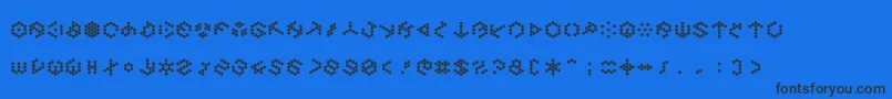 Demonichypernovafont Font – Black Fonts on Blue Background