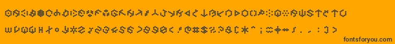 Demonichypernovafont Font – Black Fonts on Orange Background