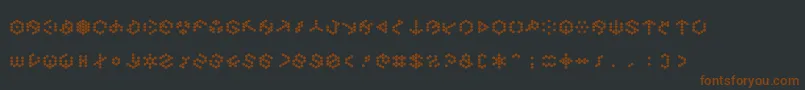 Czcionka Demonichypernovafont – brązowe czcionki na czarnym tle