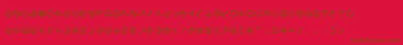 Demonichypernovafont Font – Brown Fonts on Red Background