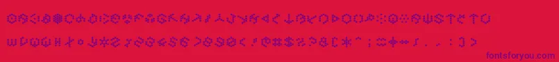 Demonichypernovafont Font – Purple Fonts on Red Background