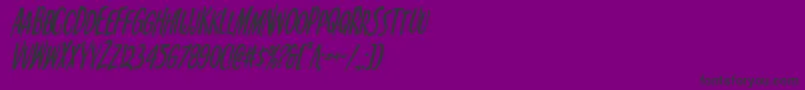 フォントKennebunkportcondital – 紫の背景に黒い文字