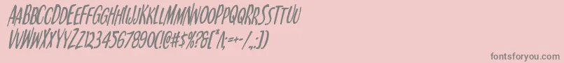 Kennebunkportcondital Font – Gray Fonts on Pink Background