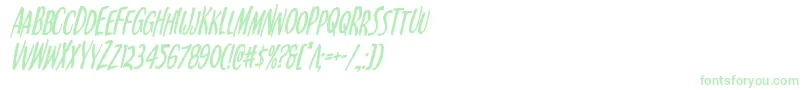 Kennebunkportcondital Font – Green Fonts on White Background