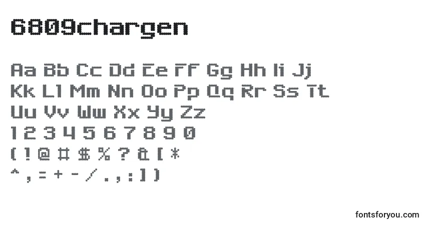 6809chargenフォント–アルファベット、数字、特殊文字