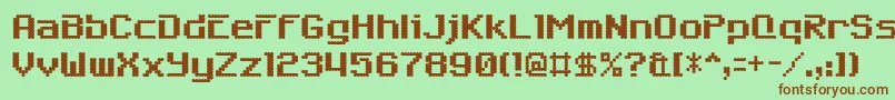 6809chargen Font – Brown Fonts on Green Background