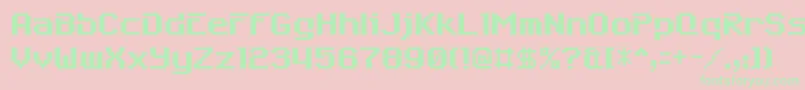 6809chargen Font – Green Fonts on Pink Background