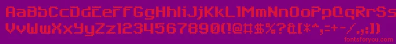 6809chargen Font – Red Fonts on Purple Background