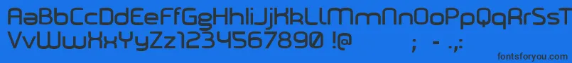 Шрифт Marilou – чёрные шрифты на синем фоне