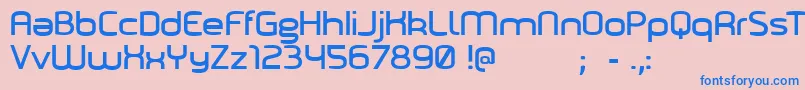 Marilou-Schriftart – Blaue Schriften auf rosa Hintergrund