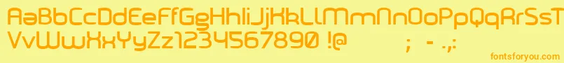 Marilou Font – Orange Fonts on Yellow Background