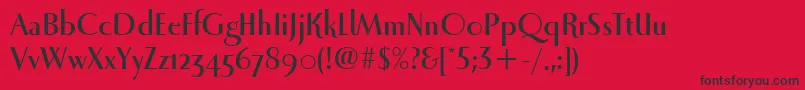 LunaItcBold Font – Black Fonts on Red Background