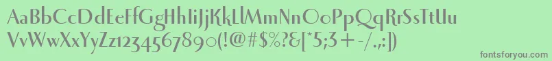 LunaItcBold Font – Gray Fonts on Green Background