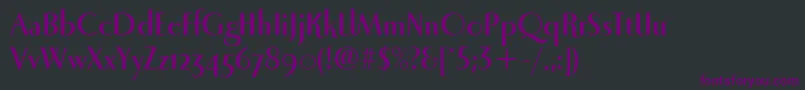 フォントLunaItcBold – 黒い背景に紫のフォント