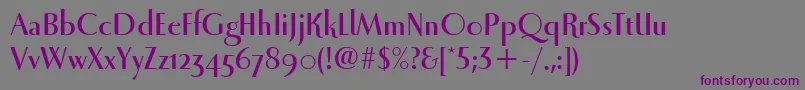 LunaItcBold Font – Purple Fonts on Gray Background