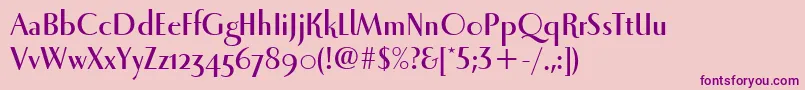 LunaItcBold Font – Purple Fonts on Pink Background