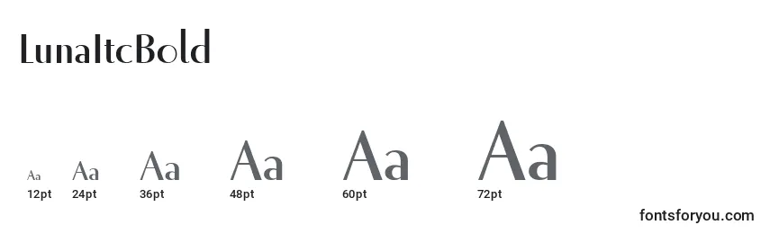 LunaItcBold Font Sizes