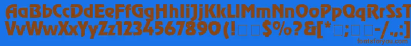 Agrevc Font – Brown Fonts on Blue Background