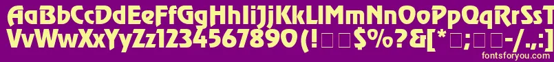 Agrevc Font – Yellow Fonts on Purple Background