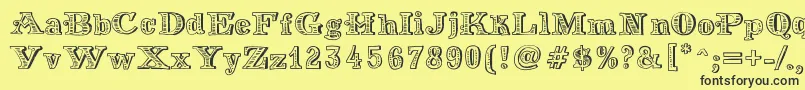 MoneyMoney Font – Black Fonts on Yellow Background