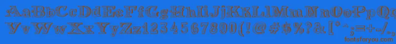 MoneyMoney Font – Brown Fonts on Blue Background