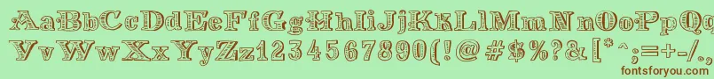 MoneyMoney Font – Brown Fonts on Green Background