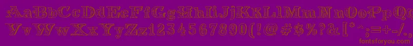 MoneyMoney Font – Brown Fonts on Purple Background