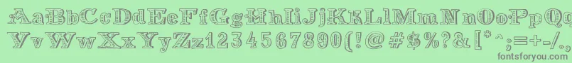 MoneyMoney Font – Gray Fonts on Green Background