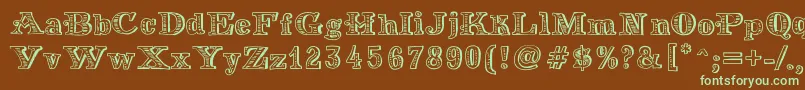 MoneyMoney Font – Green Fonts on Brown Background