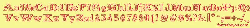 MoneyMoney Font – Red Fonts on Yellow Background