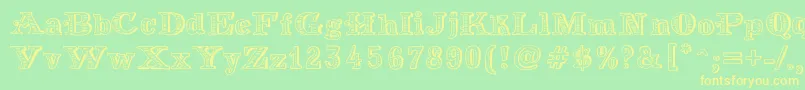 MoneyMoney Font – Yellow Fonts on Green Background