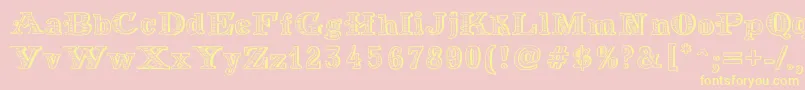 MoneyMoney Font – Yellow Fonts on Pink Background