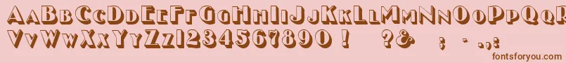 GeEnchasedCaps Font – Brown Fonts on Pink Background