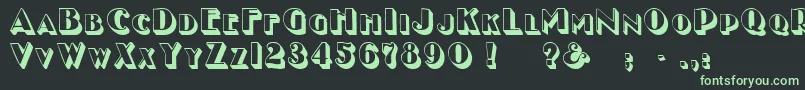 GeEnchasedCaps Font – Green Fonts on Black Background