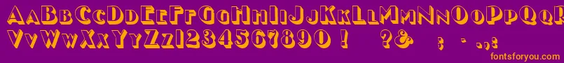 fuente GeEnchasedCaps – Fuentes Naranjas Sobre Fondo Morado