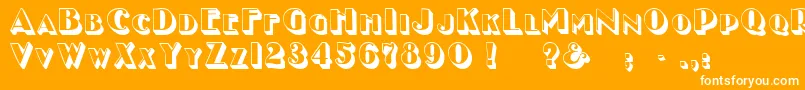 fuente GeEnchasedCaps – Fuentes Blancas Sobre Fondo Naranja