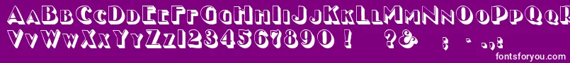 GeEnchasedCaps-fontti – valkoiset fontit violetilla taustalla