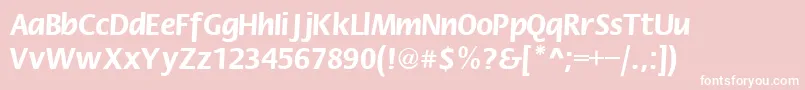 FlowercBold Font – White Fonts on Pink Background